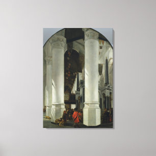 Lienzo Vista interior de la nueva iglesia en Delft