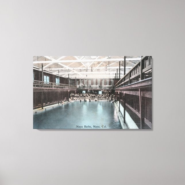 Lienzo Vista interior de los Baños de NapaNapa, CA (Anverso)