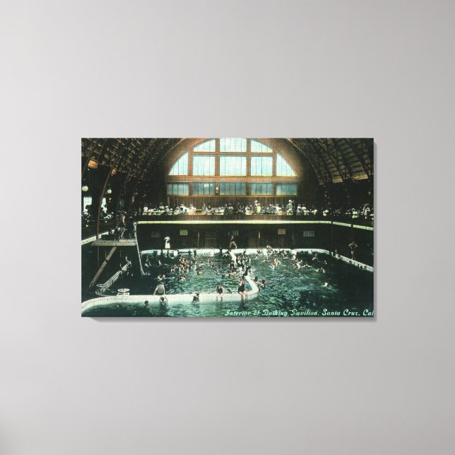 Lienzo Vista interior del pabellón de baño (Anverso)