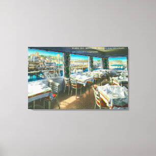 Lienzo Vista interior del restaurante de Vista Del Mar