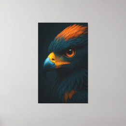 Lienzo Vista majestuosa - Retrato de águila ultrarealista