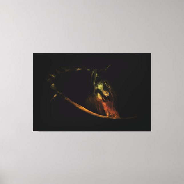 Lienzo Vista majestuosa: Retrato de caballo Bella Artes (Anverso)