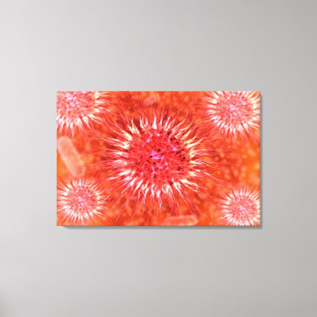 Lienzo Vista Microscópica De Dendrimers 2 (Anverso)