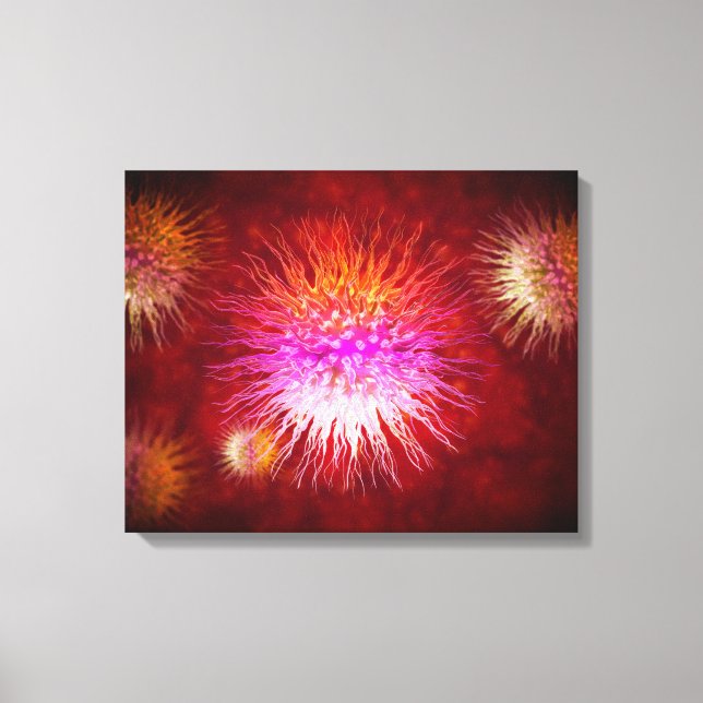 Lienzo Vista Microscópica De Los Dendrimers 1 (Anverso)
