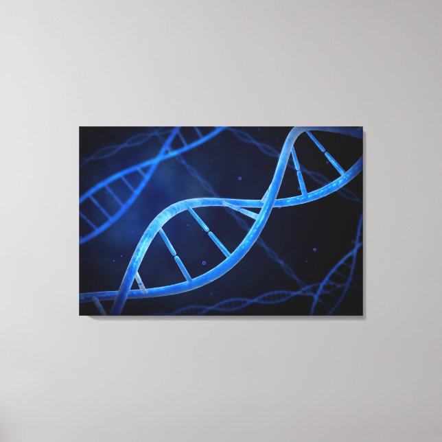Lienzo Vista Microscópica Del ADN (Anverso)