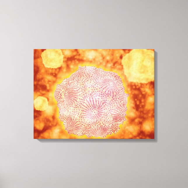 Lienzo Vista Microscópica Del Parvovirus Canino 1 (Anverso)