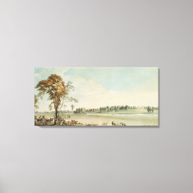 Lienzo Vista noroeste de Wakefield Lodge en Whittlebury (Anverso)