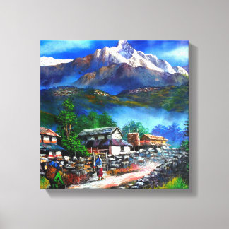 Lienzo Vista Panorámica De La Montaña Everest Nepal