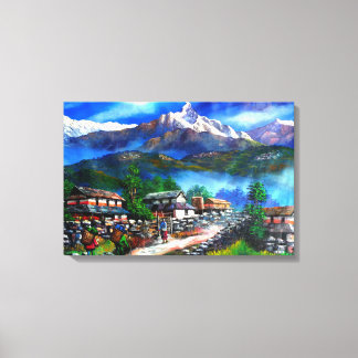 Lienzo Vista Panorámica De La Montaña Everest Nepal