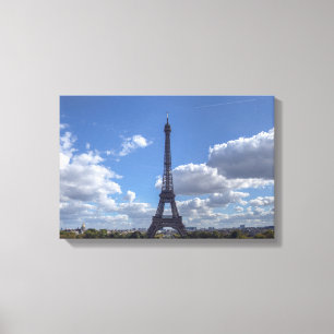 Lienzo Vista panorámica de la torre Eiffel desde Trocader