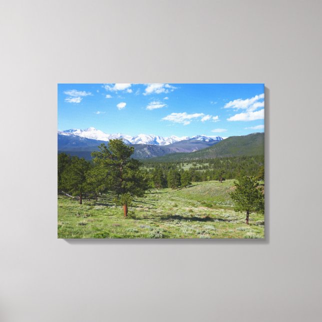Lienzo Vista panorámica de Rocky Mountain (Anverso)
