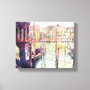 Lienzo Vista panorámica del Gran Canal de Venecia
