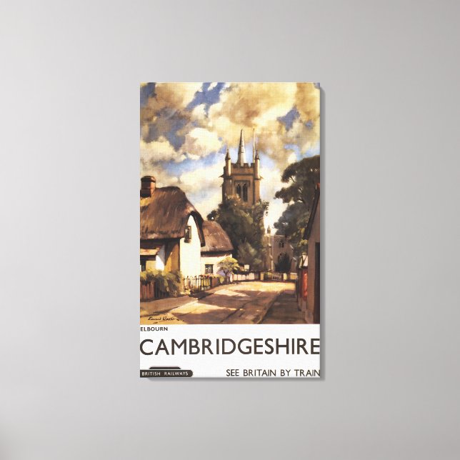 Lienzo Vista panorámica del país Poster de Ferrocarriles  (Anverso)