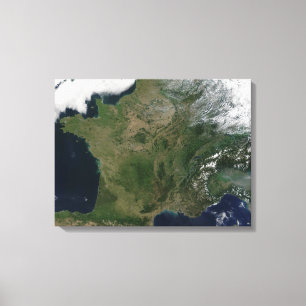 Lienzo Vista por satélite de Francia