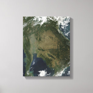 Lienzo Vista por satélite de Indochina