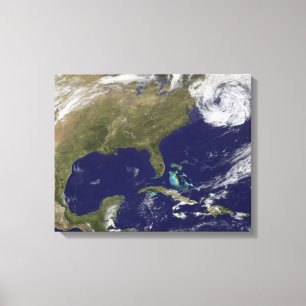 Lienzo Vista por satélite de la costa este de Estados