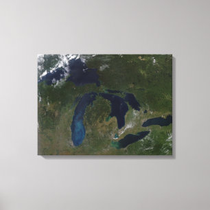 Lienzo Vista por satélite de los Great Lakes
