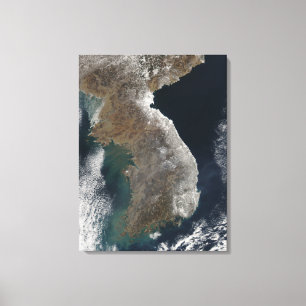Lienzo Vista por satélite de nevadas