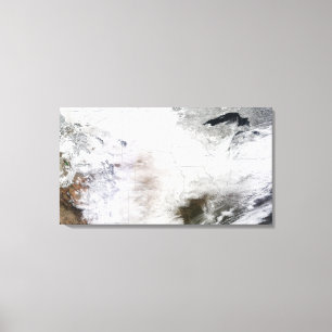 Lienzo Vista por satélite de una tormenta masiva del