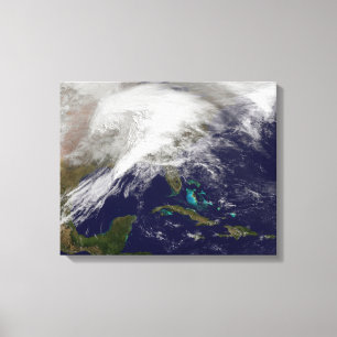 Lienzo Vista por satélite de una tormenta masiva del