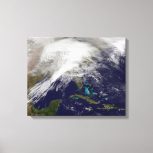 Lienzo Vista por satélite de una tormenta masiva del