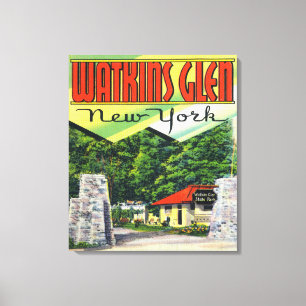 Lienzo Vista principal de entrada al parque estatal Watki