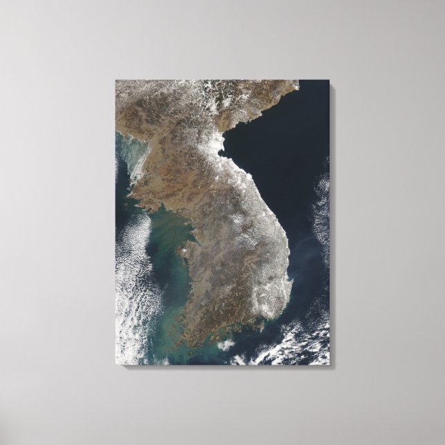 Lienzo Vista satelital de la nevada (Anverso)