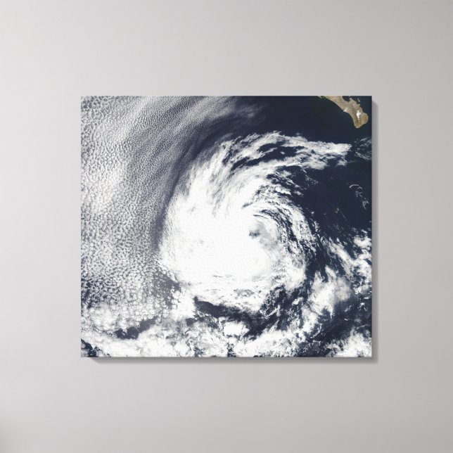 Lienzo Vista satelital de las Blas de la Depresión Tropic (Anverso)