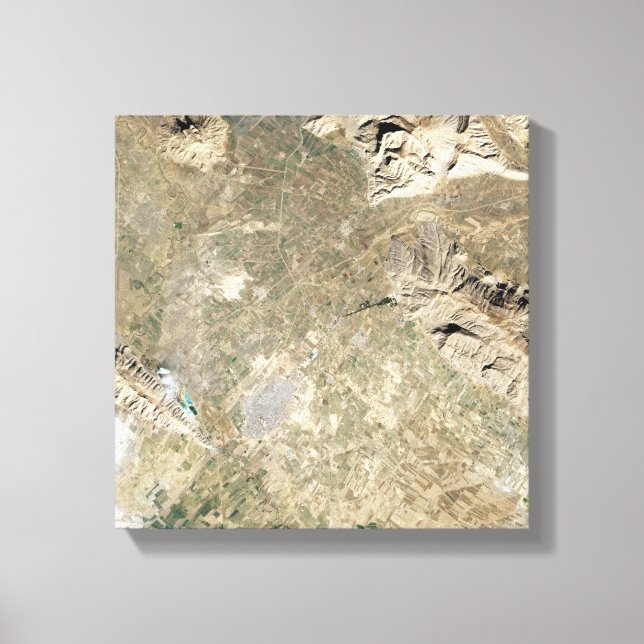 Lienzo Vista satelital de Persepolis (Anverso)