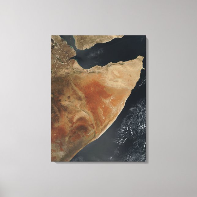 Lienzo Vista satelital del Cuerno de África (Anverso)