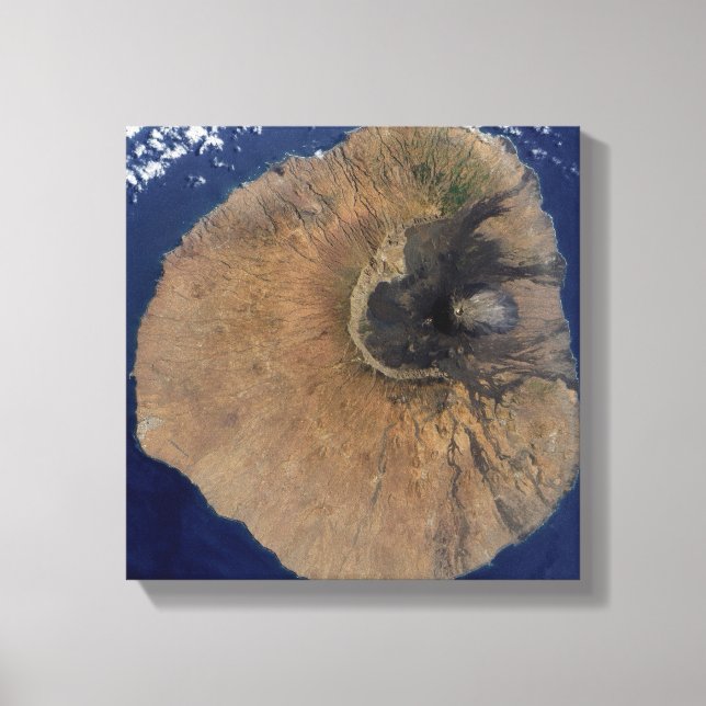 Lienzo Vista satelital del Monte Fogo (Anverso)