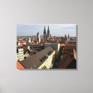 Lienzo Vista sobre Regensburg, Alemania