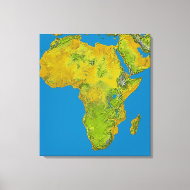 Lienzo Vista topográfica de África (Anverso)
