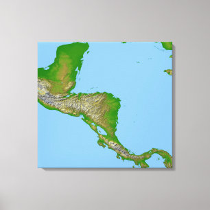Lienzo Vista topográfica de America Central