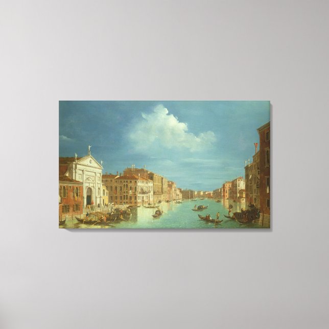 Lienzo Vista veneciana, siglo XVIII (Anverso)