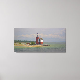 Lienzo Vistas a la estación Round Island Light.