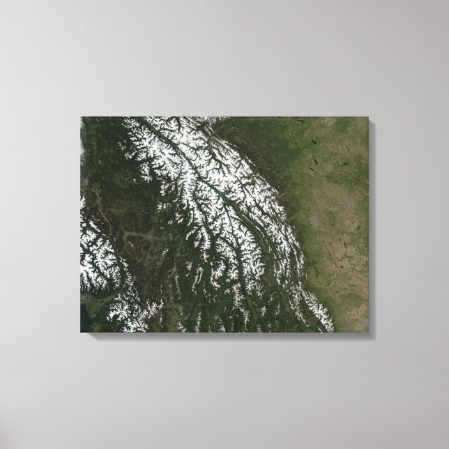 Lienzo Vistas a las montañas rocosas (Anverso)