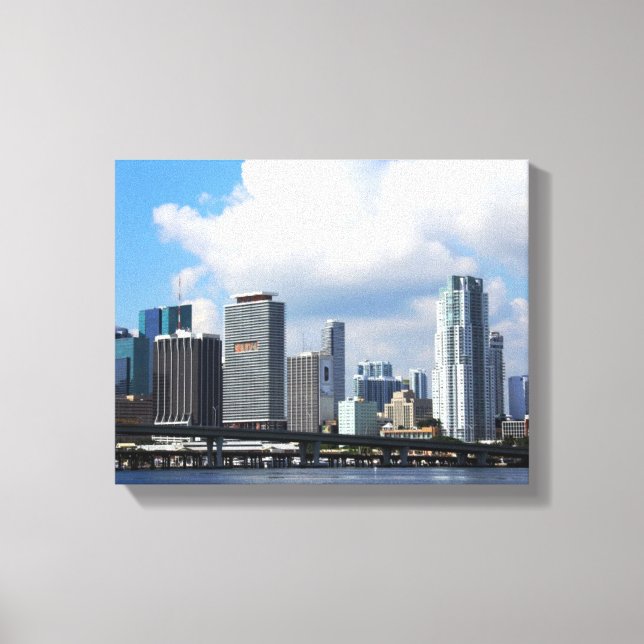 Lienzo Vistas al mar de Miami (Anverso)