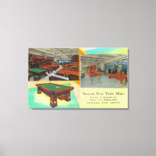 Lienzo Vistas interiores de la mesa de billar de Newark