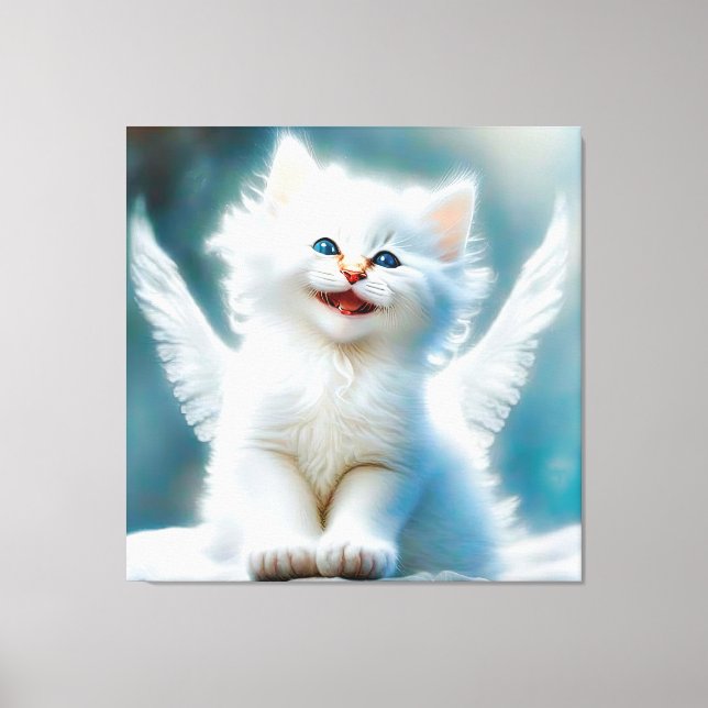 Lienzo Vitage Kitten Angel (Anverso)
