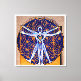 Lienzo Vitruvian Man, Flower of Life, Squaring Circle
