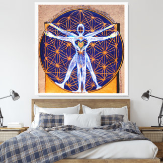 Lienzo Vitruvian Man, Flower of Life, Squaring Circle