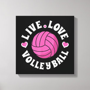 Lienzo Vive Ama el Voleibol Para Mujeres Chicas Voleibol
