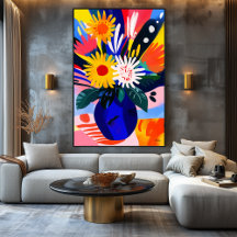 Vivid Fauvist Vision of Sunflowers
