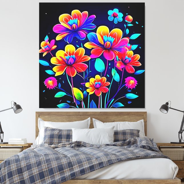 Lienzo Vivid Floral Bouquet (Insitu(Dormitorio))