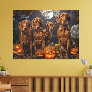 Lienzo Vizsla Halloween Spooky