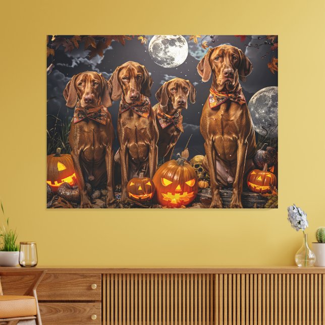 Lienzo Vizsla Halloween Spooky (Insitu (Sala de estar))