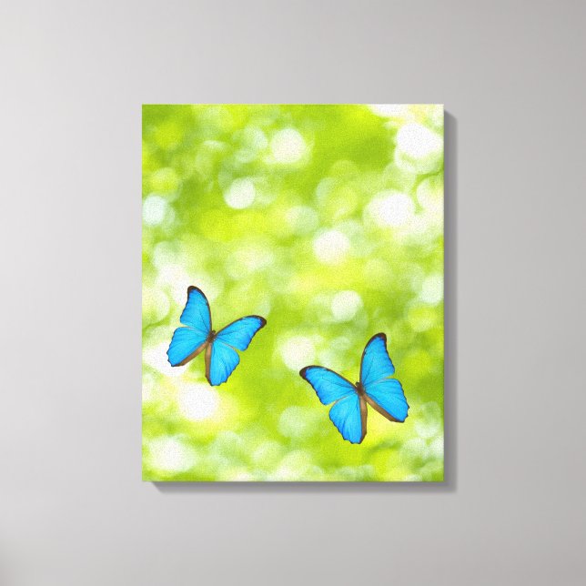 Lienzo Volando mariposas, compuesto digital (Anverso)