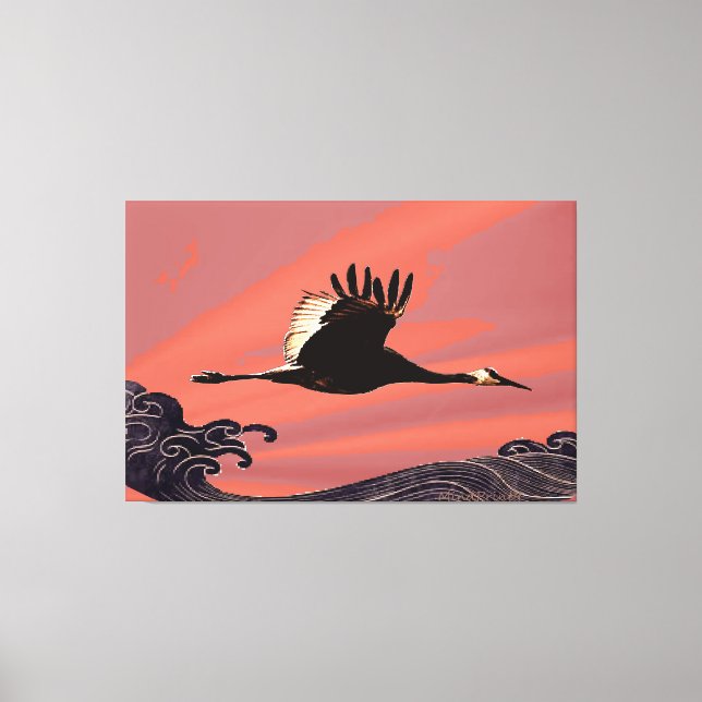 Lienzo Volando por los océanos (Anverso)