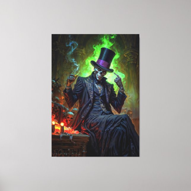 Lienzo Voodoo Gentleman Baron Samedi (Anverso)